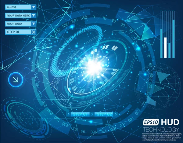 Circuito tecnológico futurista Gráficos vectoriales