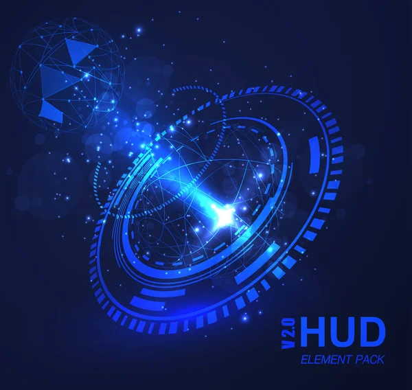HUD circles design elements — Stock Vector
