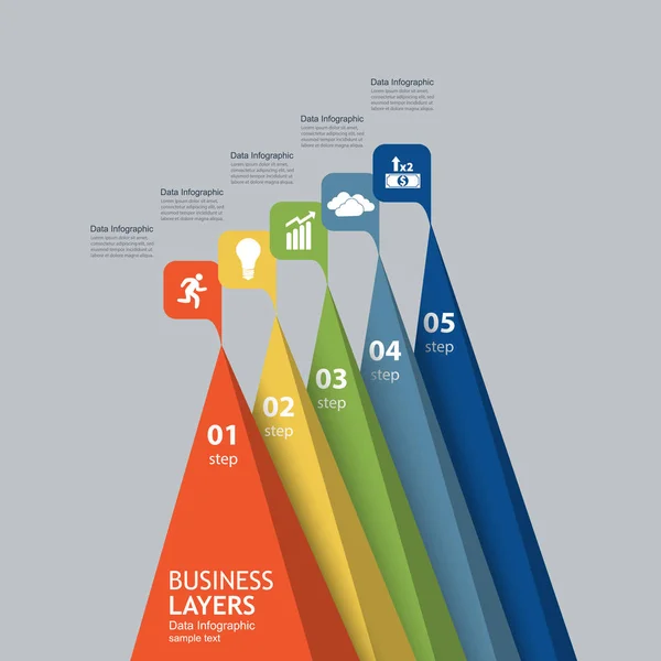 Infografías paso a paso — Vector de stock