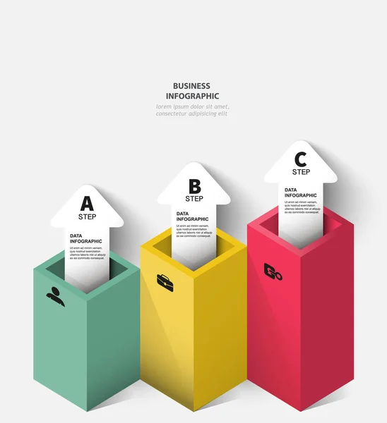 Infografiki krok po kroku — Wektor stockowy