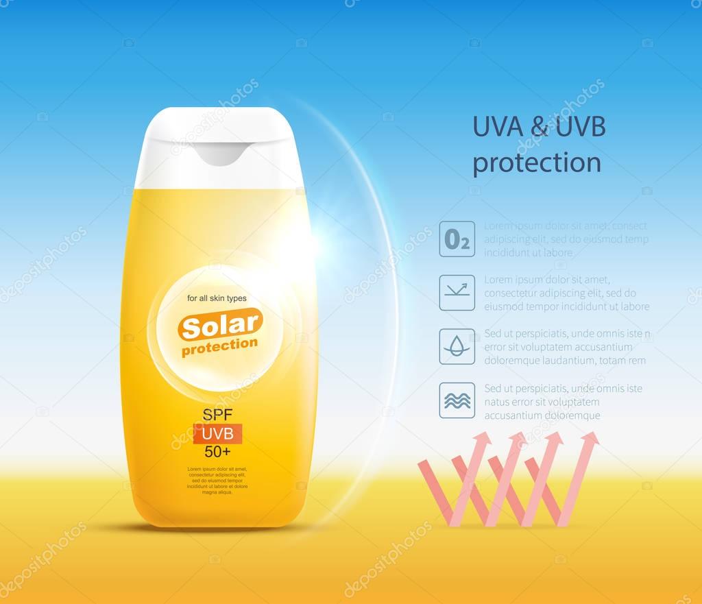 solar protection cosmetic lotion