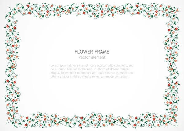 Ornate floral frame — Stock Vector
