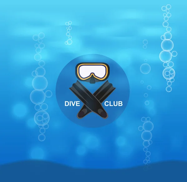 Diving club logo — Stock Vector
