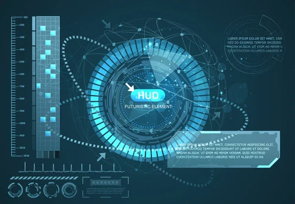 Rozhraní technologie HUD — Stockový vektor