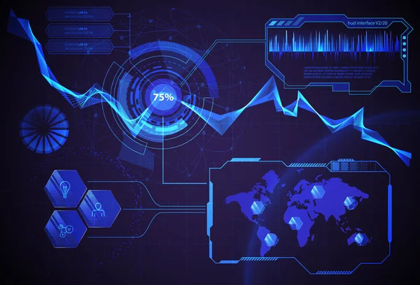 Modelo de visualização científica — Vetor de Stock