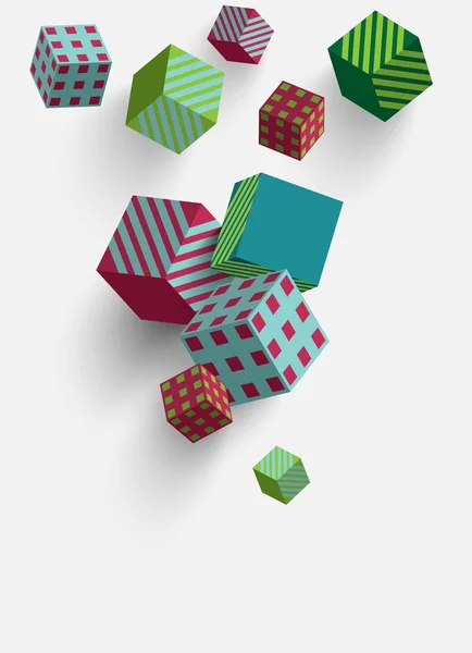 Fondo Cubo Abstracto Plantilla Cubierta Diseño Creativo — Vector de stock