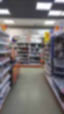 Tezgahların bulanık arkaplanı. Piyasa, satış.