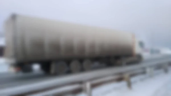 Suddig Bakgrund Lastbilen Motortransport Motorväg Transport — Stockfoto