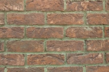 Tuğla işçiliğinin dokusu. Duvarın bir parçası, yapı. mimari.