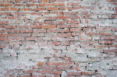 Eski kırmızı tuğlanın tuğla dokusunu. Duvarın dış kısmı..