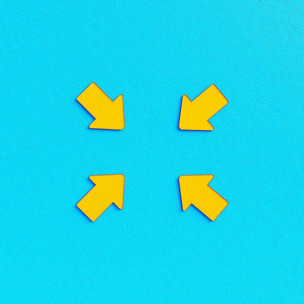 Four Arrows on blue background