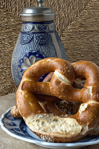 Lye pretzels and beer stone