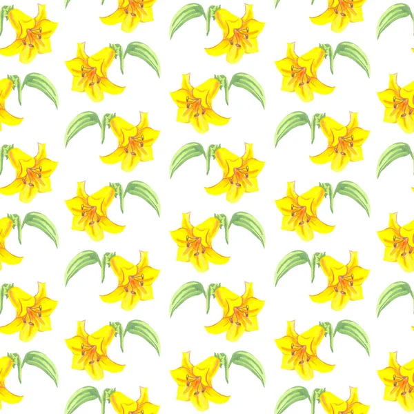 Sarı zambak seamless modeli