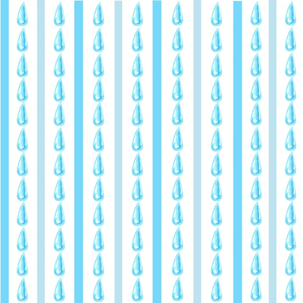 Beyaz arkaplandaki mavi duvar kağıdı çizgili yağmur damlaları suluboya desensiz