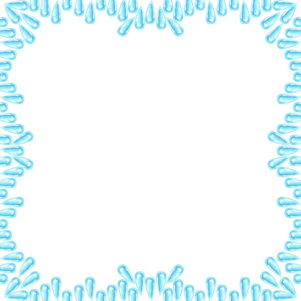 Beyaz arkaplan üzerinde resim çerçevesi yuvarlak damla suluboya 