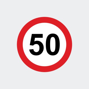 Trafik işareti hız limiti 50