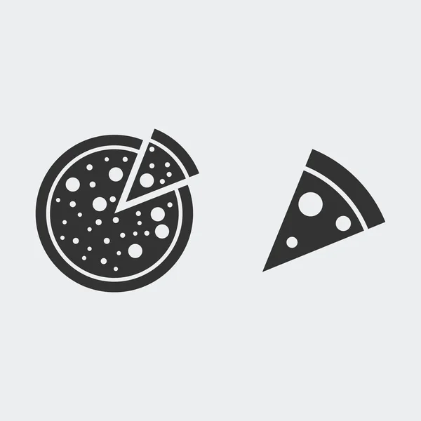 Pizza icon illustration isolated vector sign symbol — Stock Vector