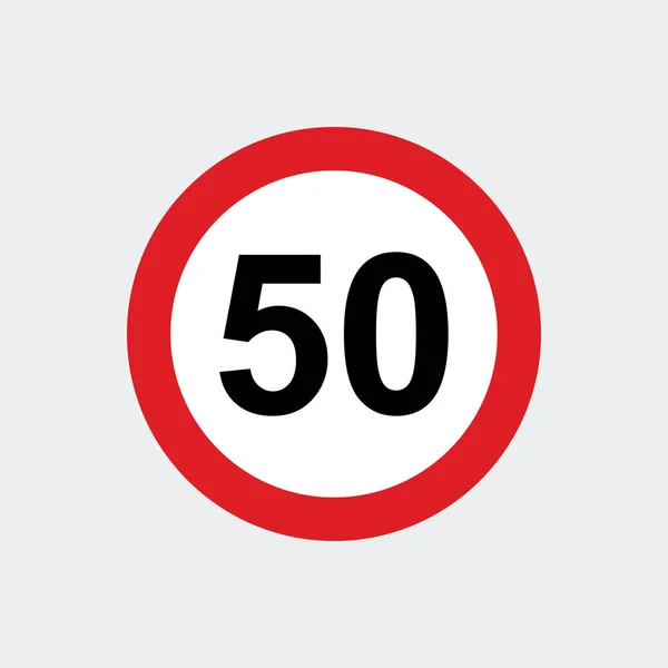 Trafik işareti hız limiti 50