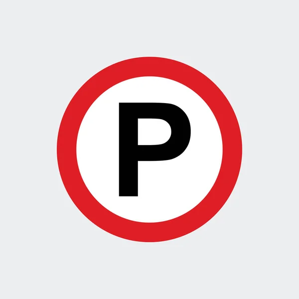 Parcheggio segno icona vettore — Vettoriale Stock