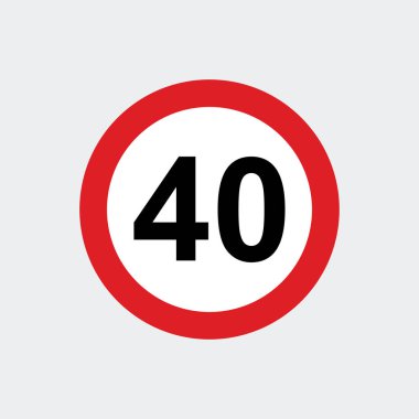 Trafik işareti hız limiti 40