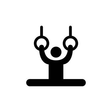 Jimnastik simgesi çizimi izole edilmiş vektör işareti