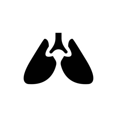 İnsan akciğer simgesi çizimi izole vektör işareti