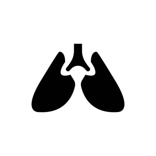Menschliche Lunge Symbol Illustration isolierte Vektor Zeichen Symbol — Stockvektor