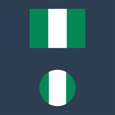 Nijerya bayrak sembolünün vektör çizimi