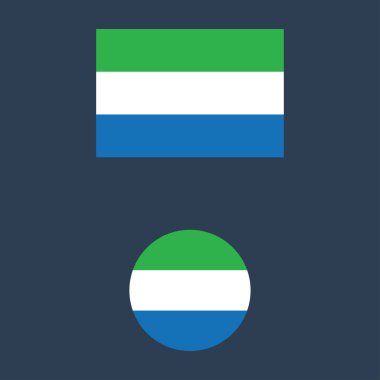 Sierra Leone bayrak sembolünün vektör çizimi