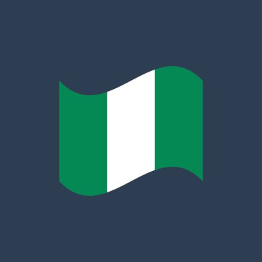 Nijerya bayrak sembolünün vektör çizimi