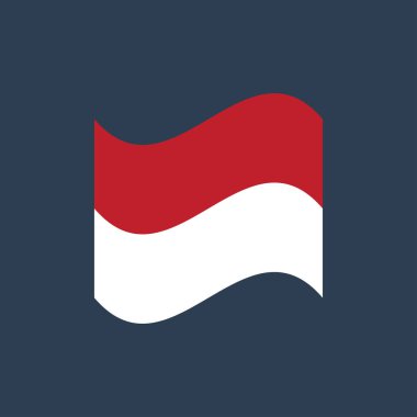 Endonezya bayrak sembolünün vektör çizimi