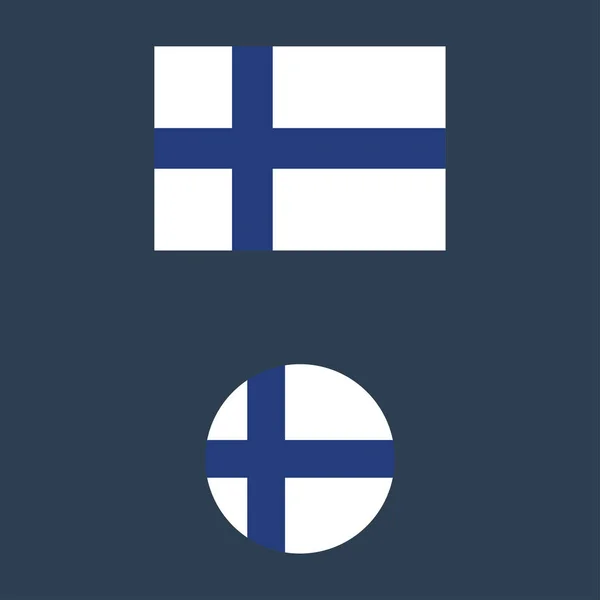 Векторная иллюстрация флага Финляндии — стоковый вектор