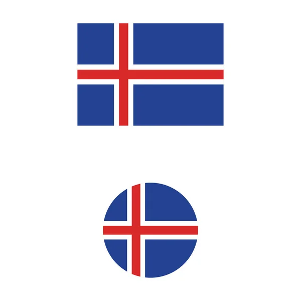 Векторная иллюстрация знака флага Исландии — стоковый вектор