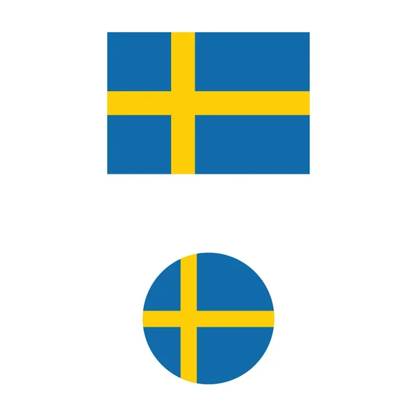 Векторная иллюстрация знака шведского флага — стоковый вектор