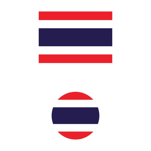 Векторная иллюстрация знака флага Таиланда — стоковый вектор