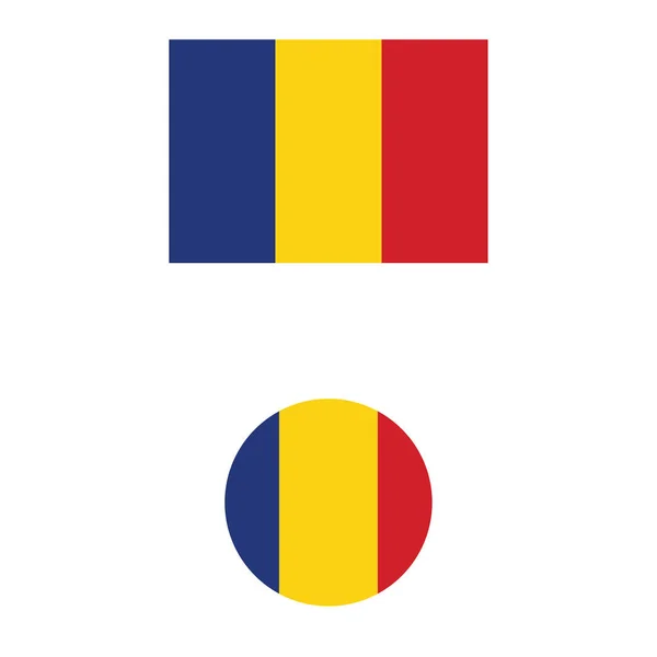 Vektor Illustration des rumänischen Flaggenzeichens Symbol — Stockvektor