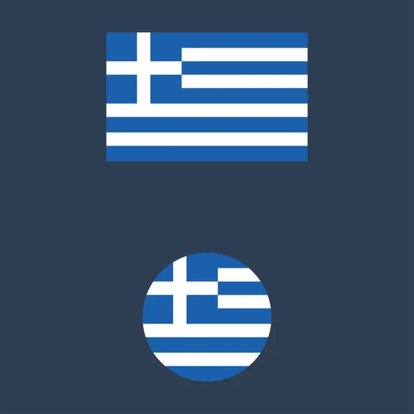 Ilustração vetorial do símbolo de sinal de bandeira da Grécia — Vetor de Stock