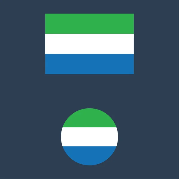 Векторная иллюстрация символа флага Сьерра-Леоне — стоковый вектор