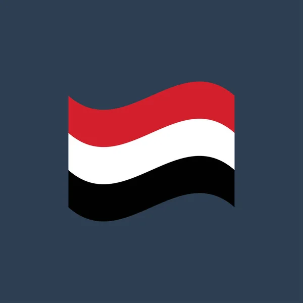 Vektor Illustration des Yemen Flagge Zeichen Symbol — Stockvektor