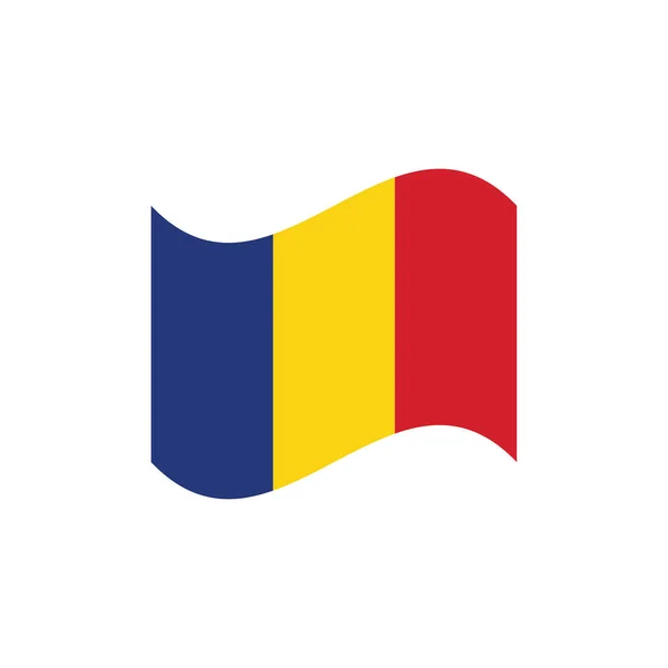 Vektorillustration Rumäniens Flaggskylt Symbol — Stock vektor