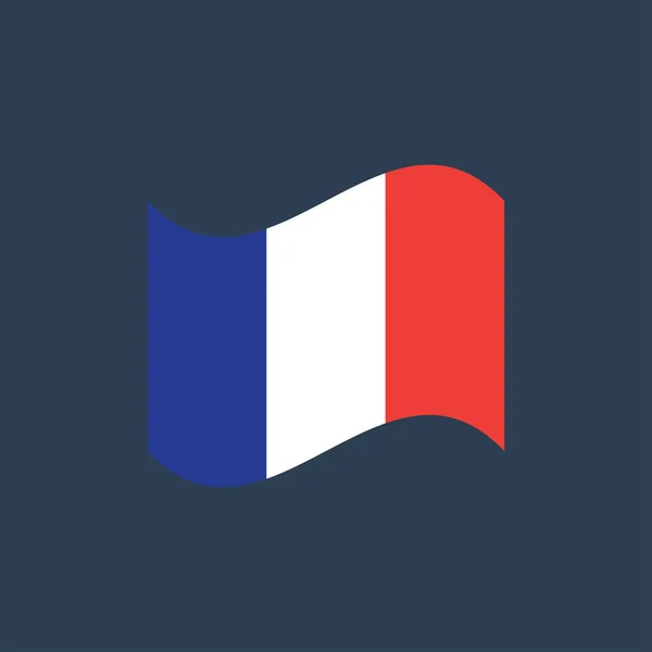 Illustrazione vettoriale della bandiera francese — Vettoriale Stock