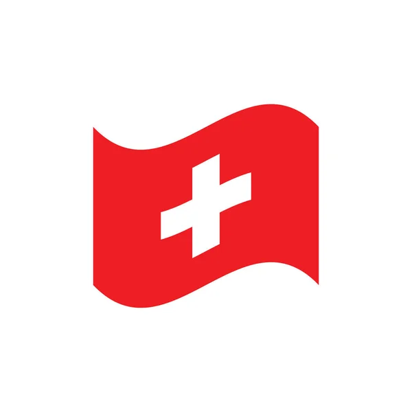 Vektor illustration av Schweiz flagga — Stock vektor