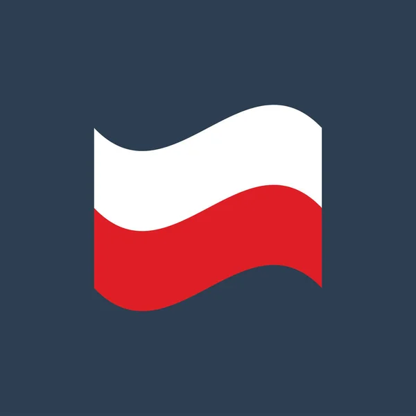 Vector illustration of Poland flag — 스톡 벡터