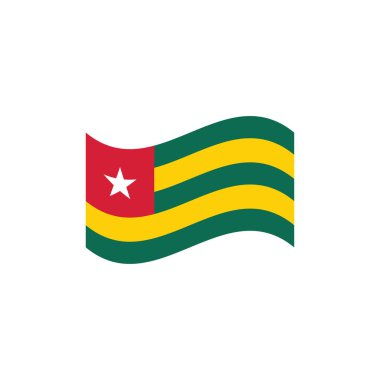Togo bayrağının vektör illüstrasyonu