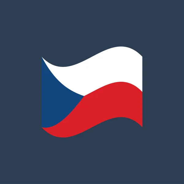 Векторная иллюстрация знака флага Чехии — стоковый вектор
