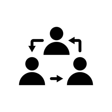 ekip çalışması simgesi illüstrasyon izole vektör işareti simgesi