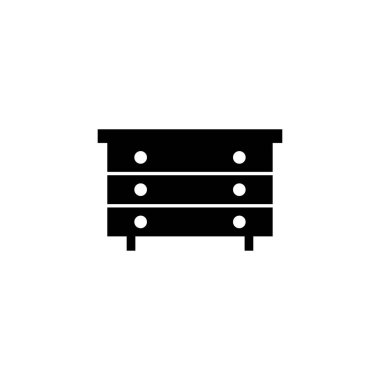 Komodinin simgesi illüstrasyon izole vektör işareti simgesi