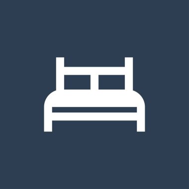 Web ve mobil için yatak simgesi