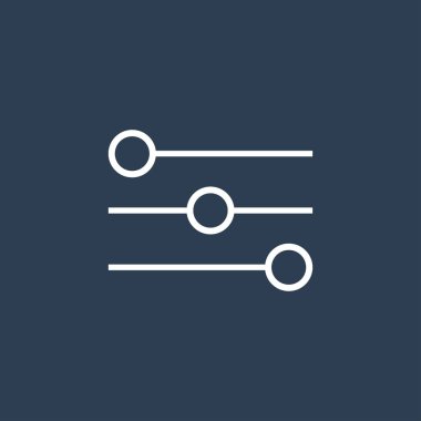 Equalizer'ı simgesi illüstrasyon izole vektör işareti simgesi