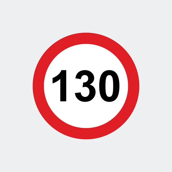 Trafik işareti hız limiti 130